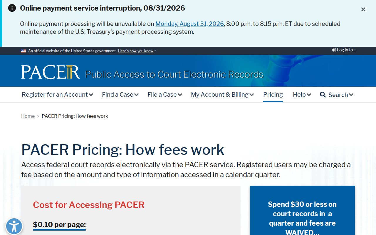 Newaygo County case lookup federal PACER docket access information