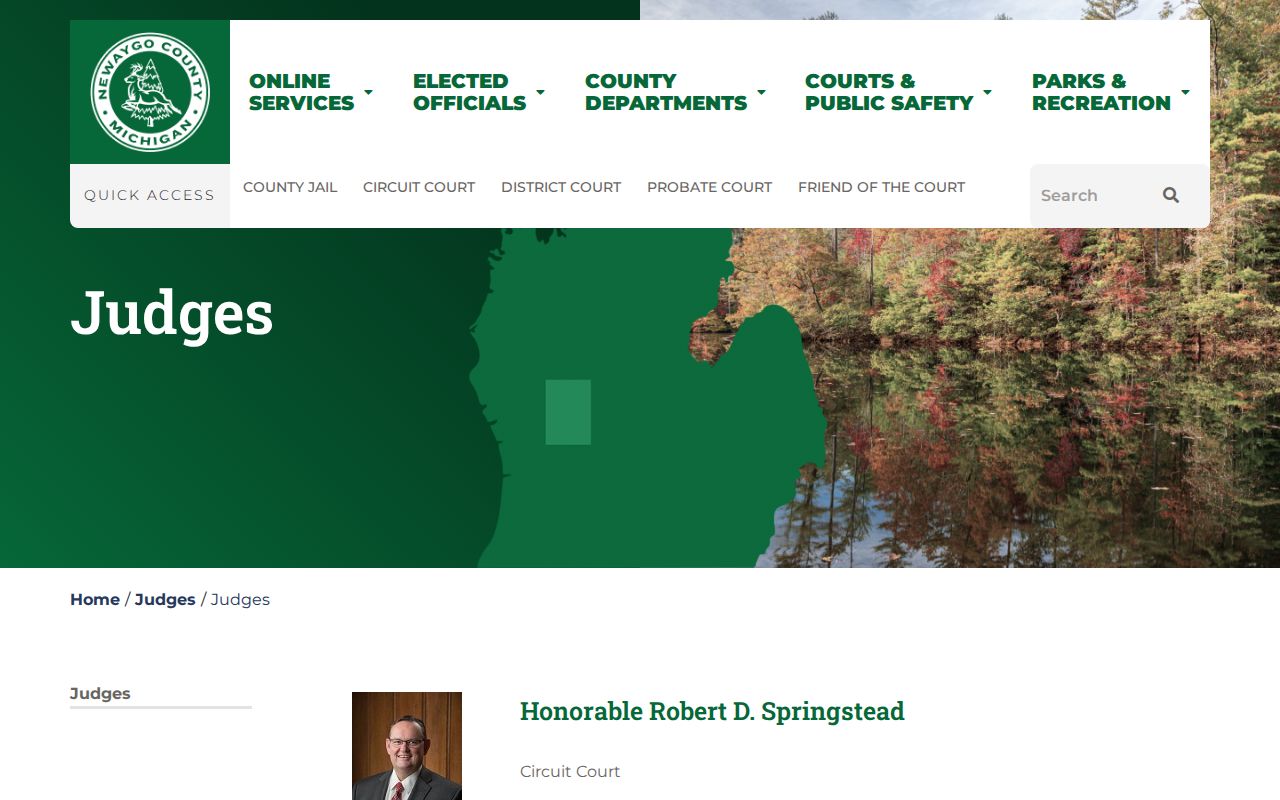 Newaygo court docket county judicial roster reference