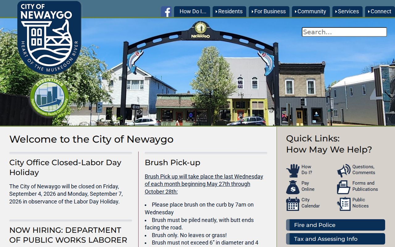 Newaygo court docket city government records route